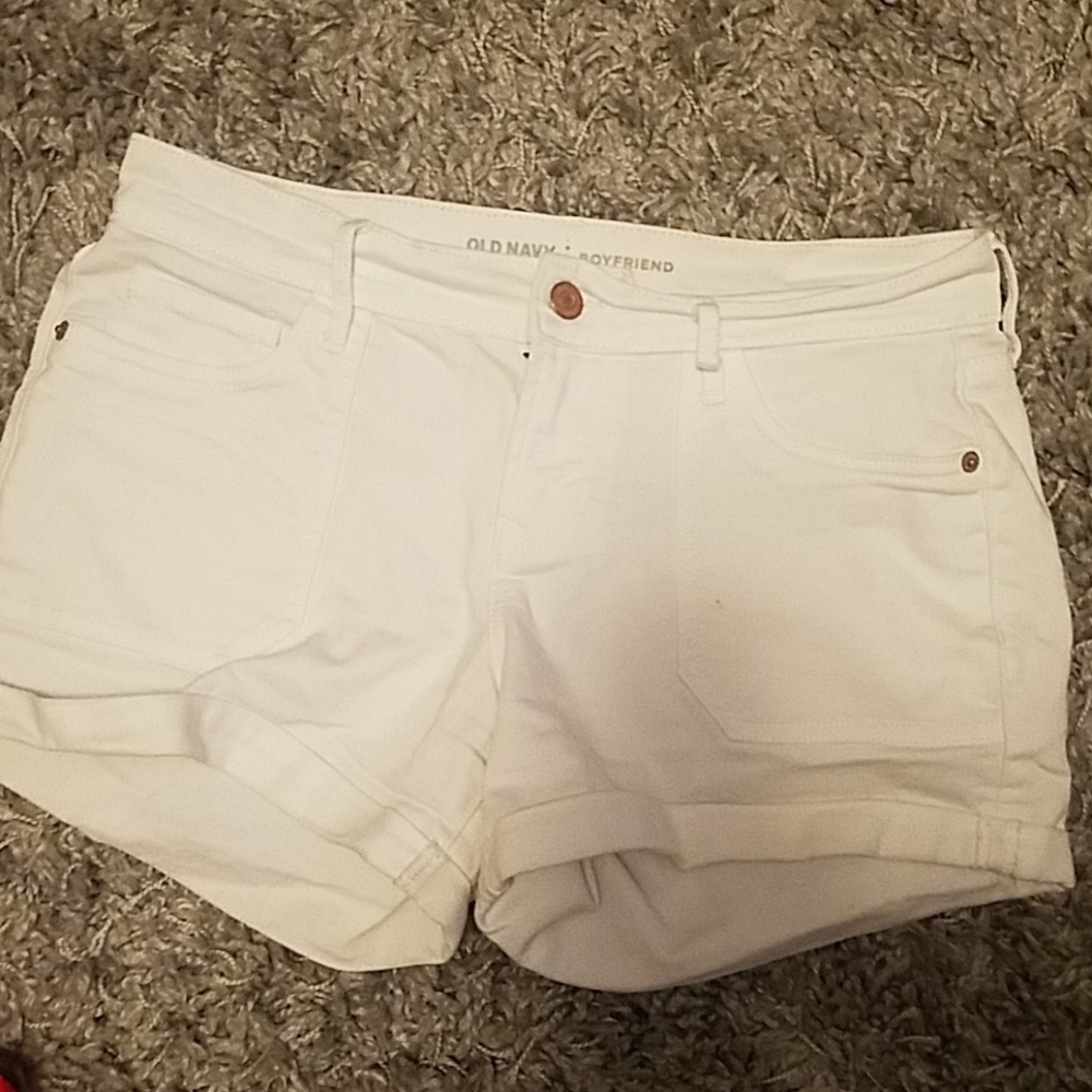 White Denim Shorts